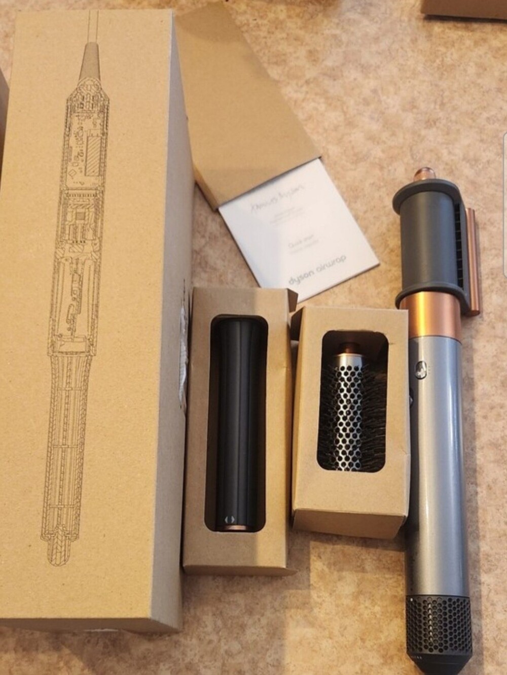 Dyson Airwrap Origin MultiStyler No Heat Damage Flyaway 1.2 Barrel Round Brush
